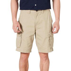 Amazon Essentials Men's Classic-Fit Cargo Short 100% Cotton 10" Inseam Khaki 30W